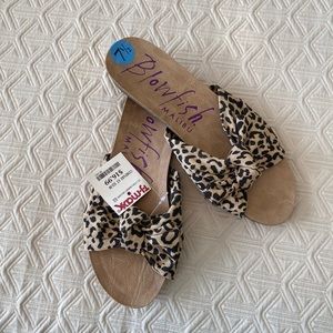 Leopard print Blowfish slip sandals NWT